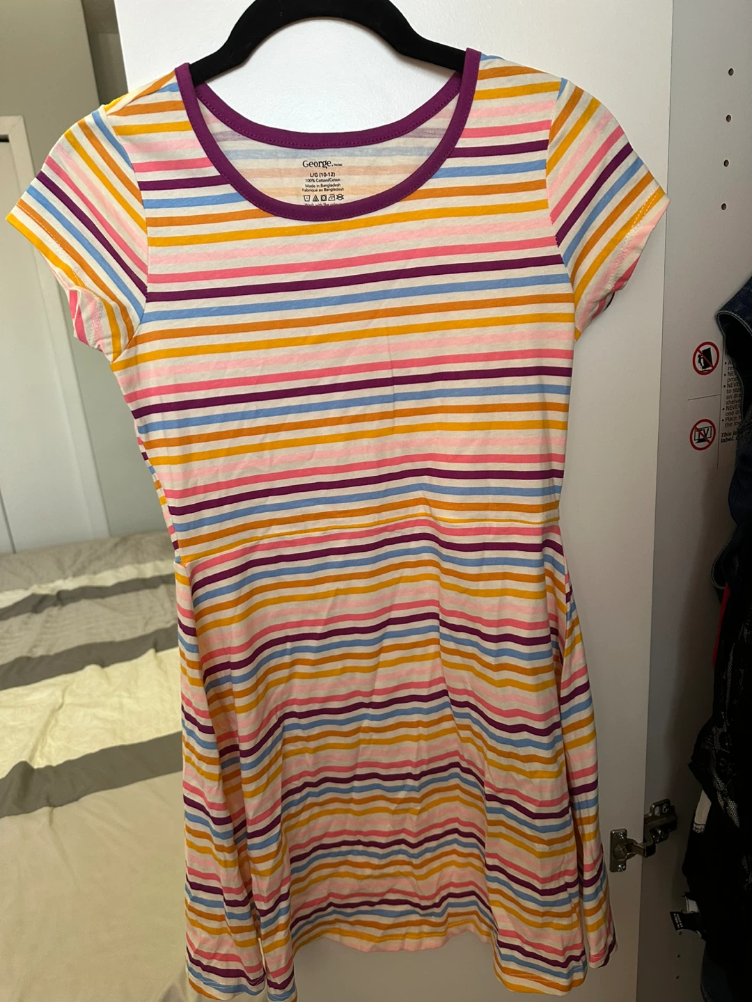 George Striped Dress - Size L (10-12)