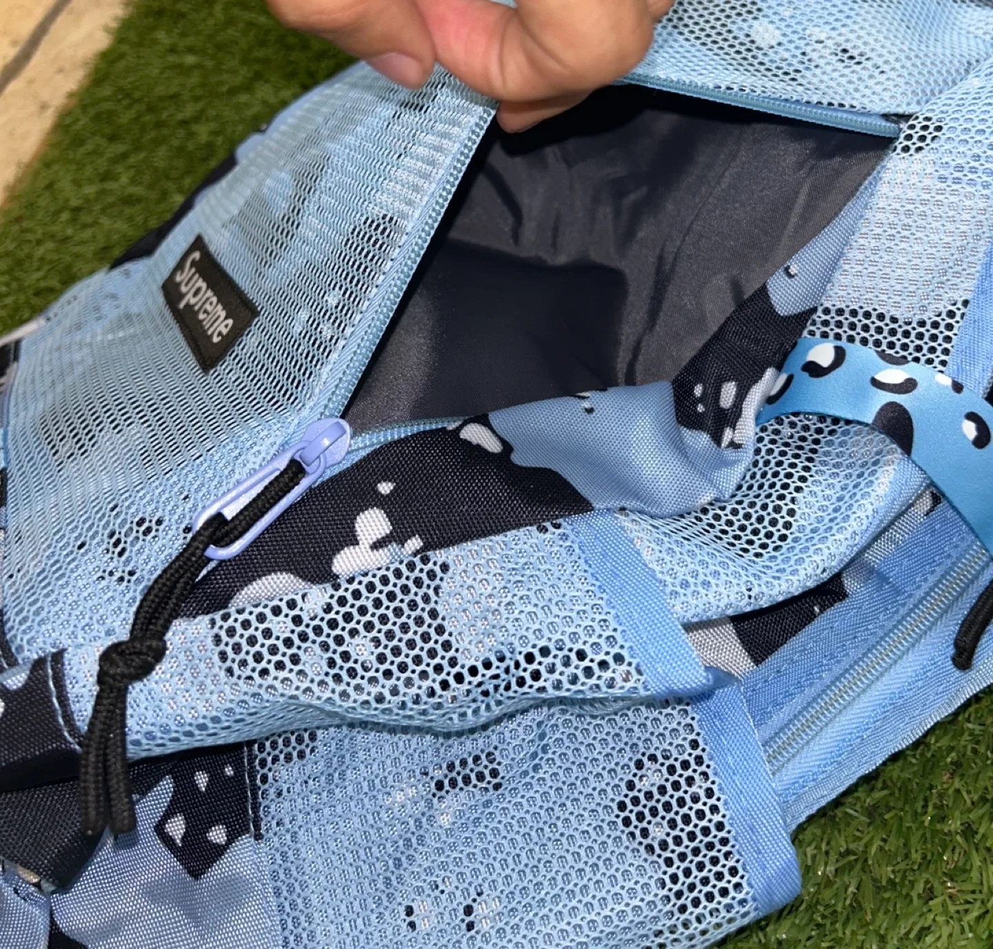 Supreme Backpack Blue Camo image indicator(4)