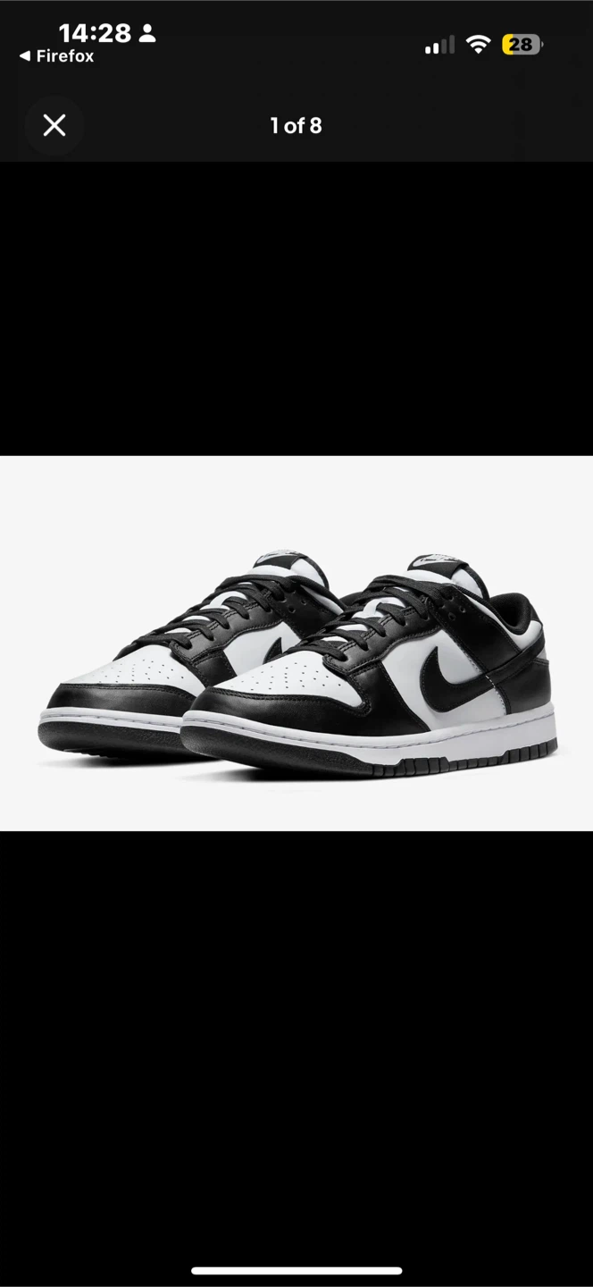 Nike Dunk Low Women's Shoes - Black/White