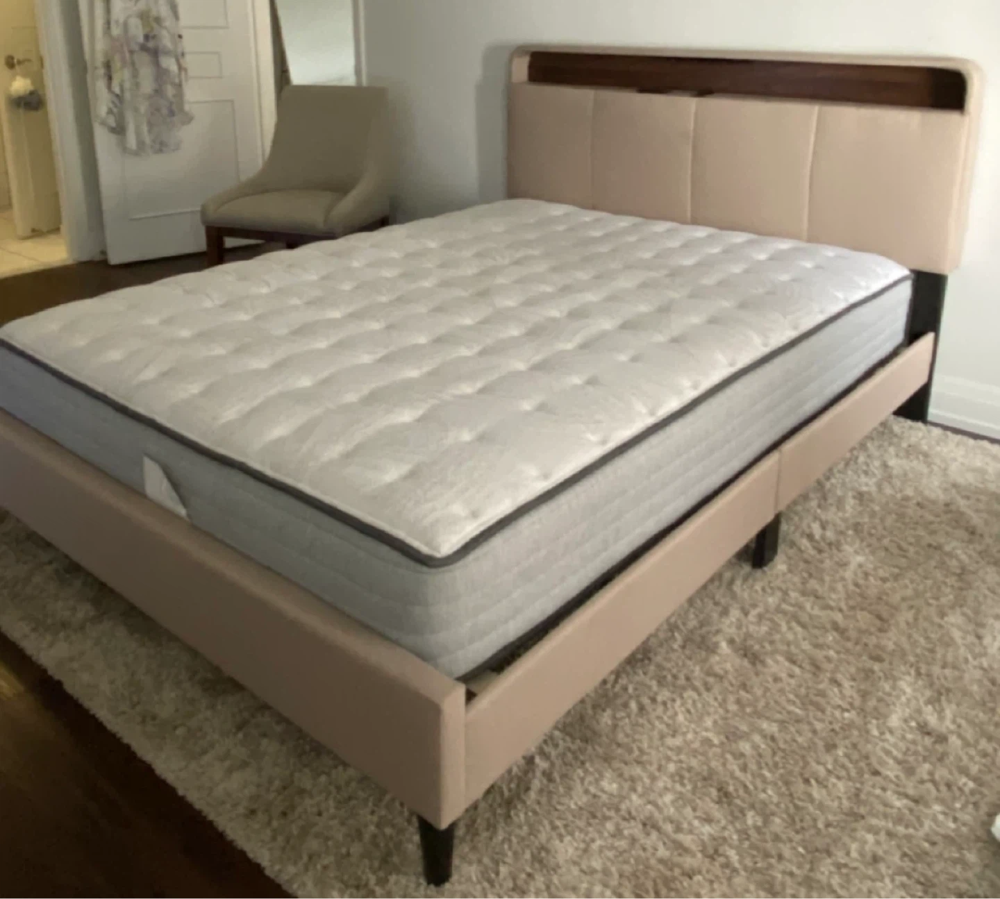 Queen Size Bed-frame with headboard and motion lights - photo 3
