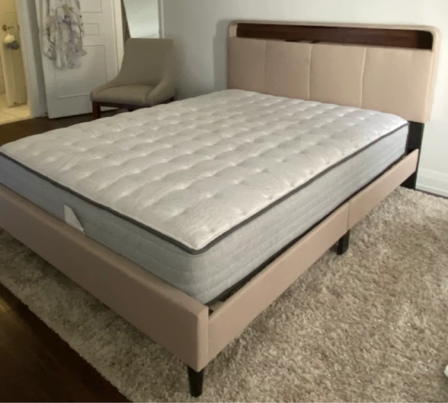 Queen Size Bed-frame with headboard and motion lights image indicator(3)