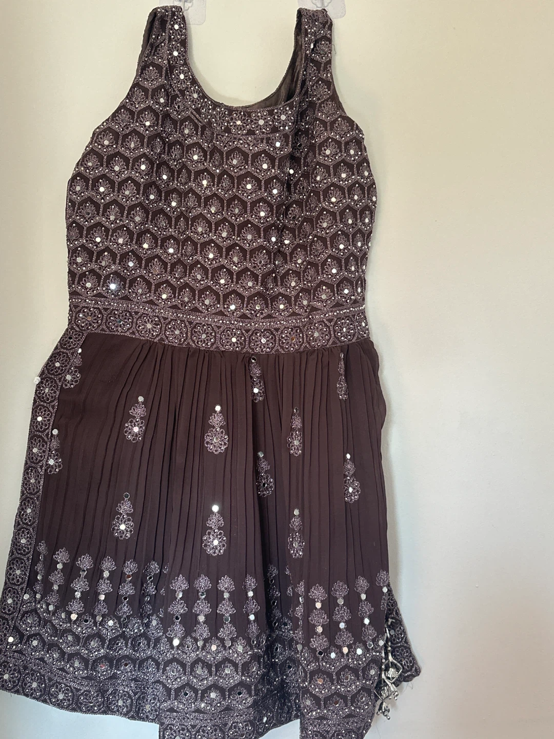 Brown Embellished Salwar Kameez Suit - photo 3
