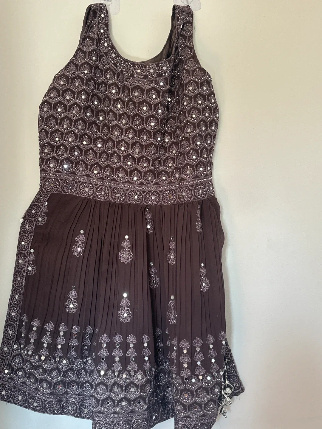 Brown Embellished Salwar Kameez Suit image indicator(3)