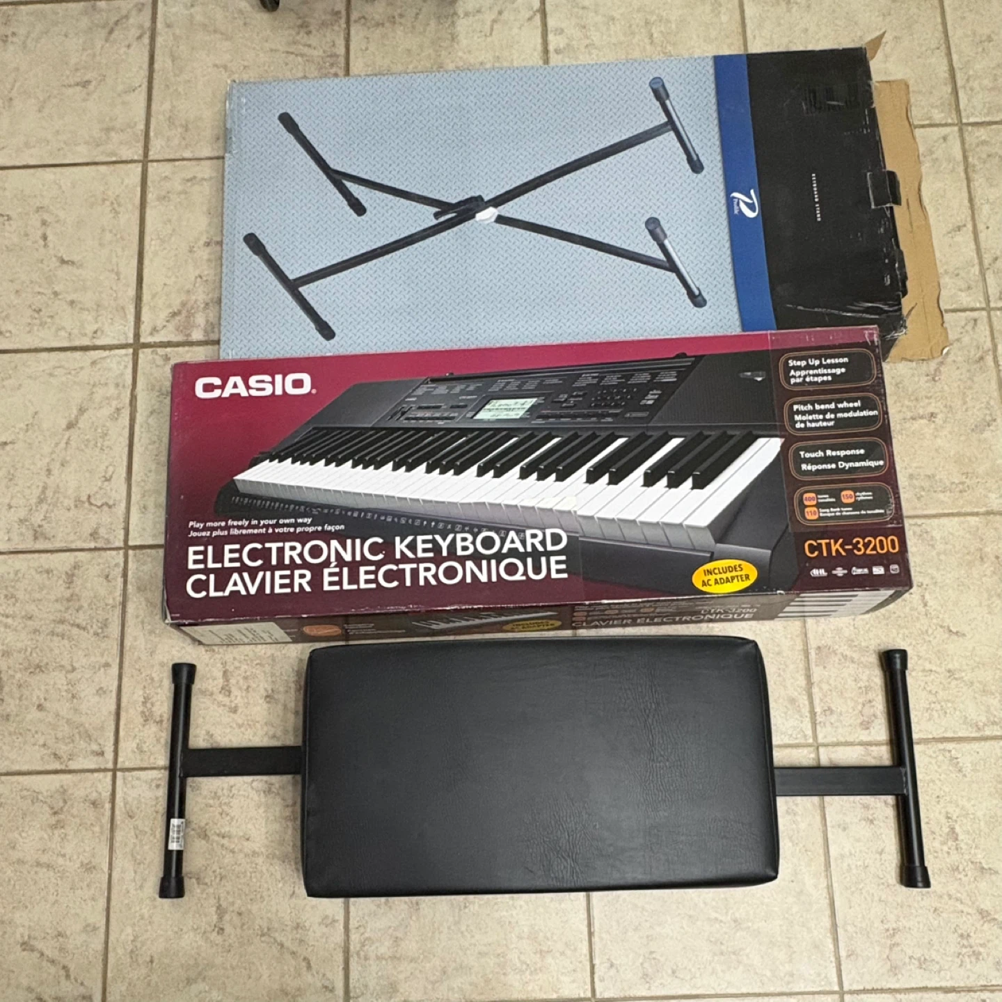 Casio CTK-3200 Electronic Keyboard + Stand & Bench