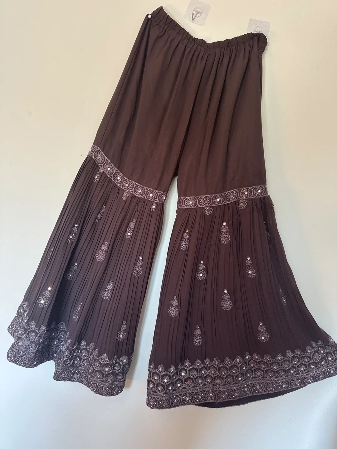 Brown Embellished Salwar Kameez Suit image indicator(4)