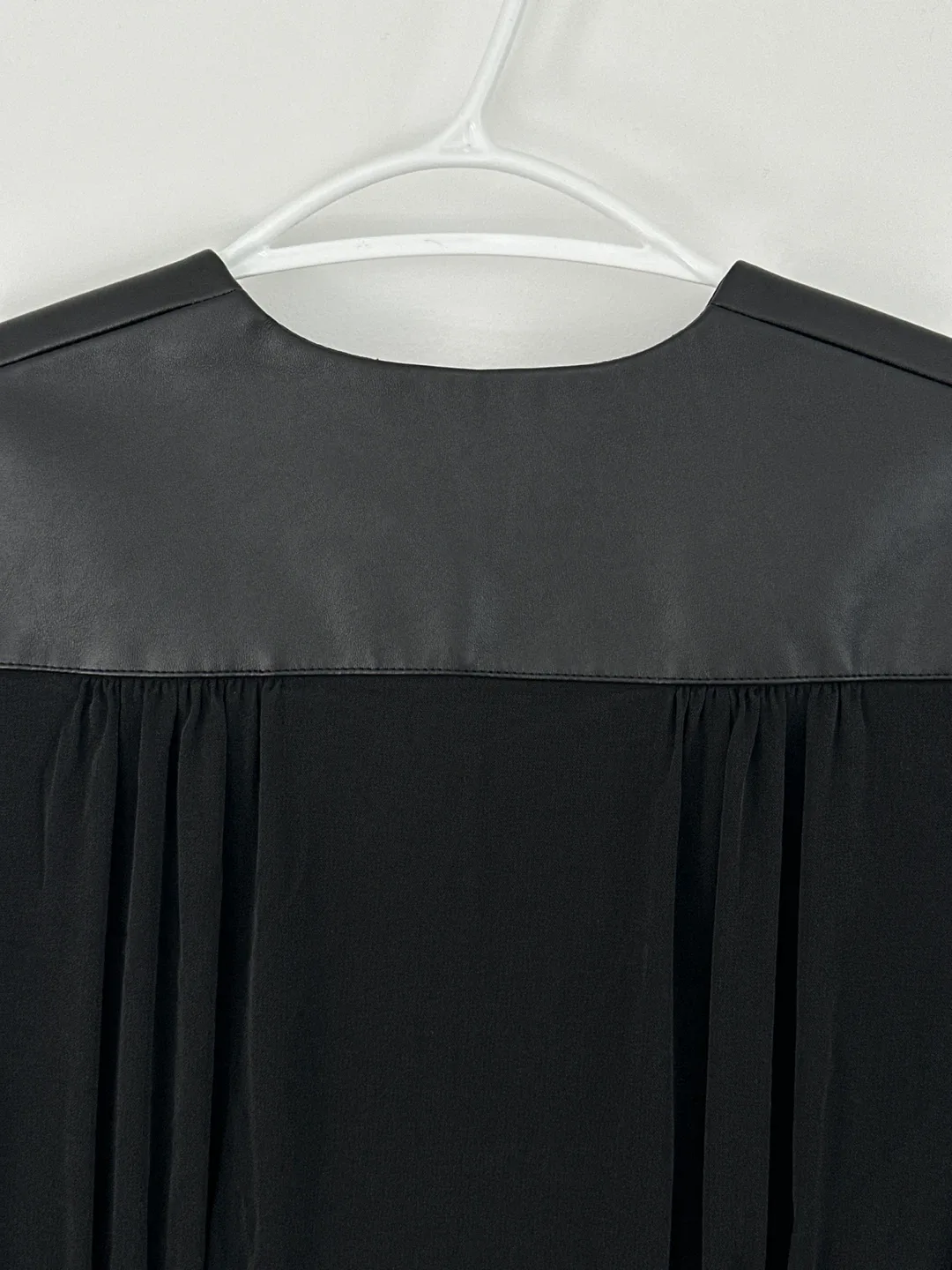 Last Call - Black 100%Silk Dress with Leather image indicator(5)