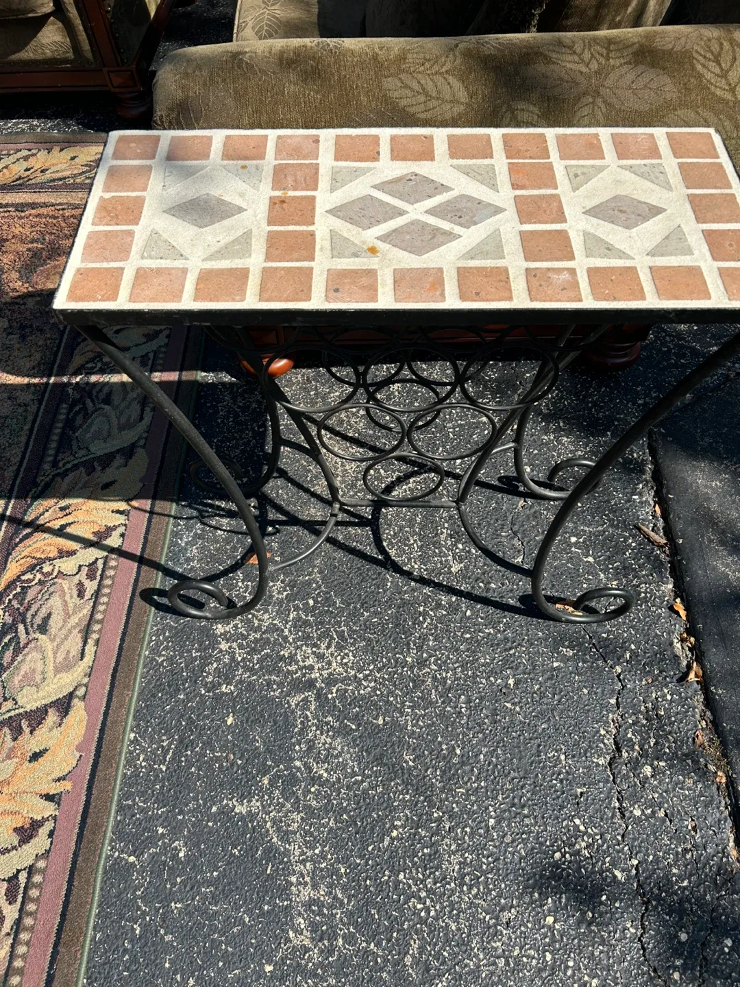 Tile Top Metal Accent Table image indicator(2)