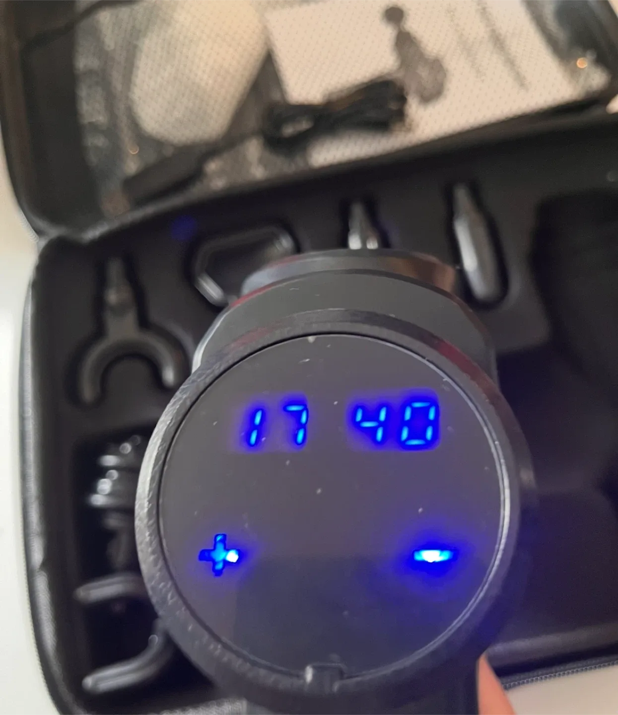 Massage Gun w/ Attachments & Case image indicator(5)