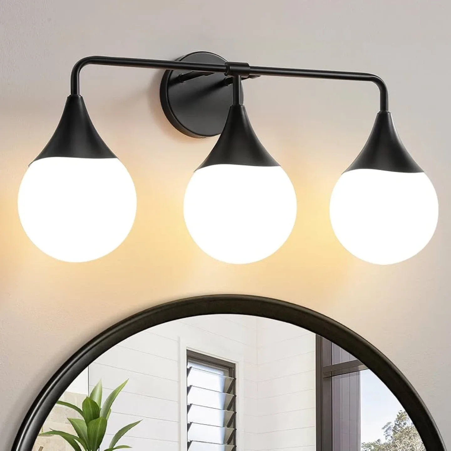HAHZT Black 3-Light Bathroom Vanity Light thumbnail