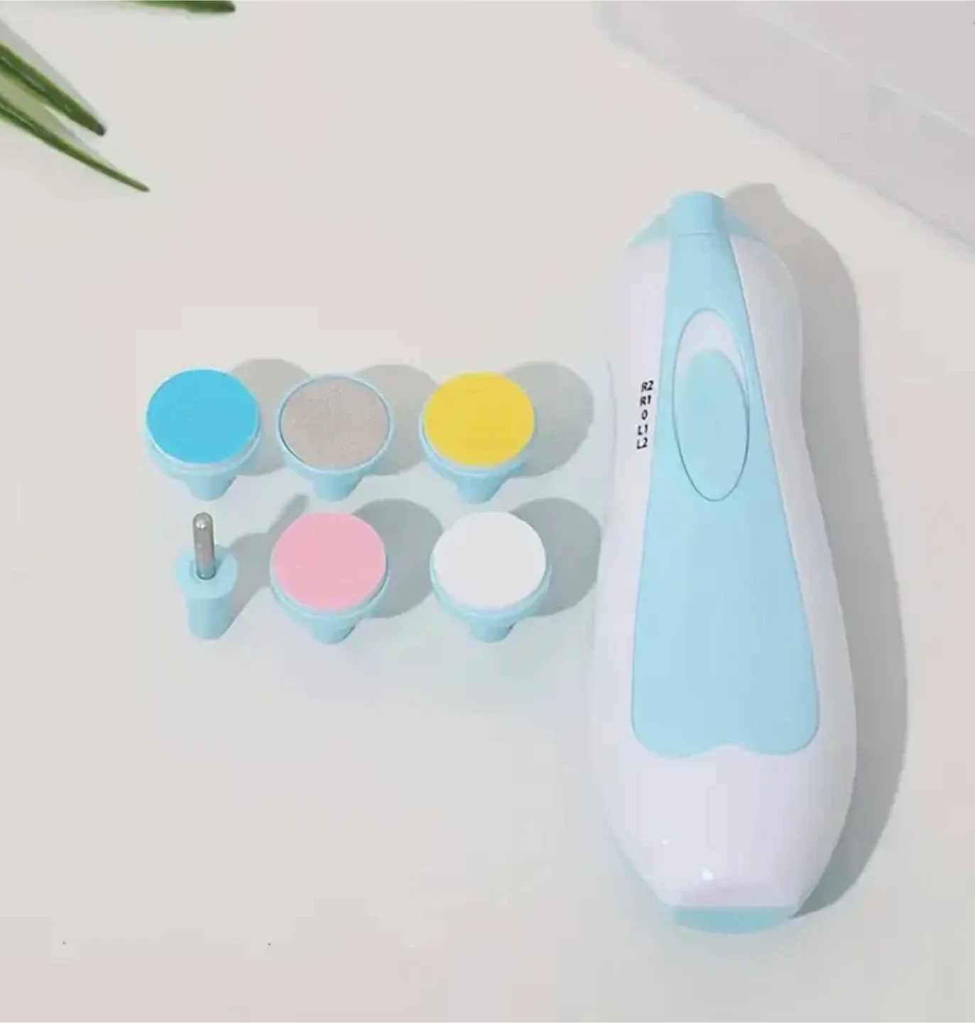NEW Pink Electric Baby Nail File with 6 Grinding Heads image indicator(2)
