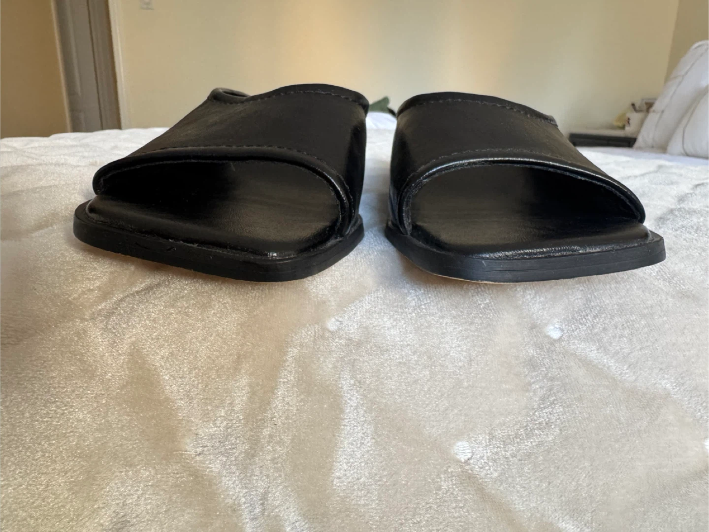 French Connection Black Leather Mules - Size 10 - photo 3