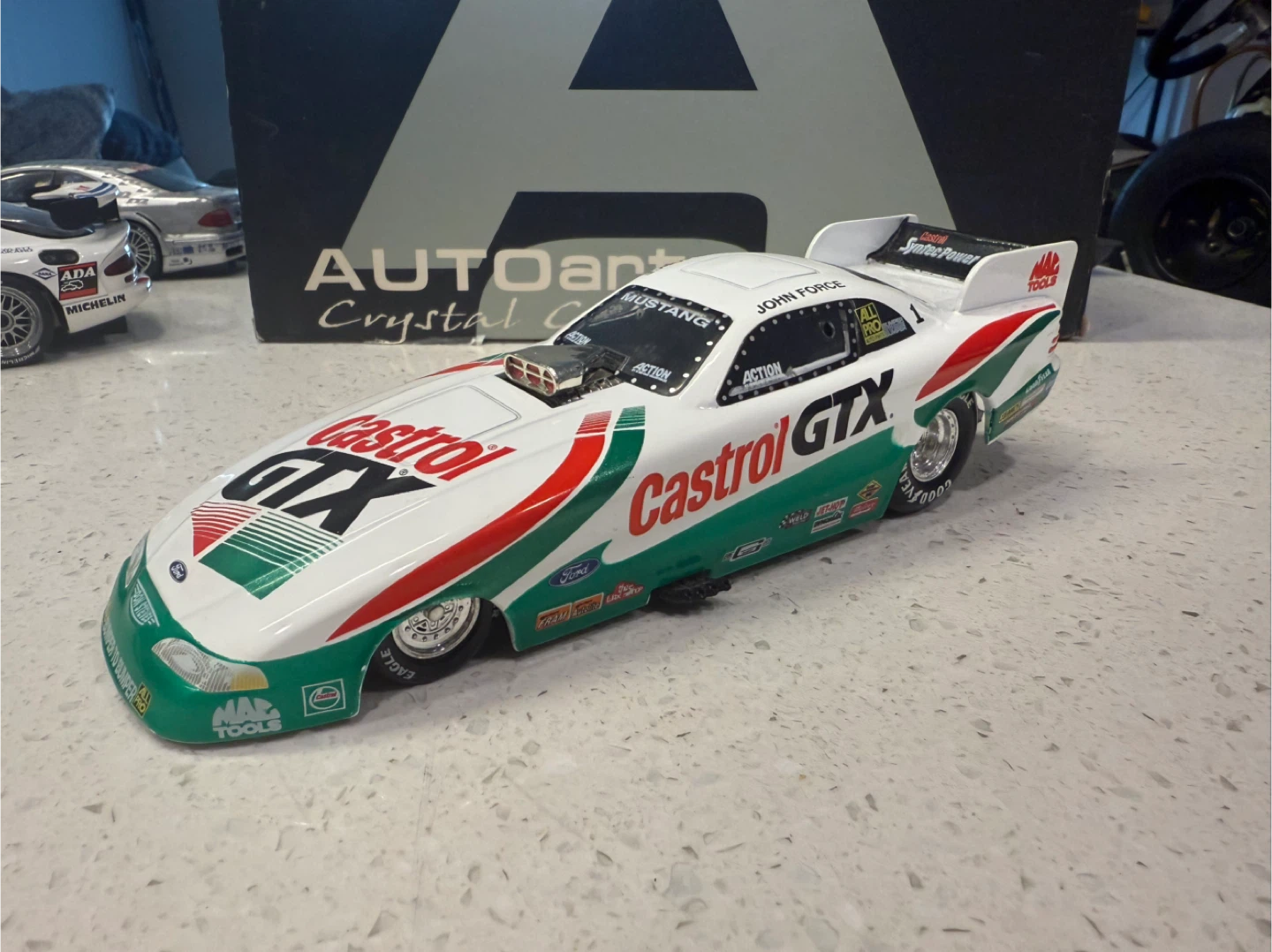 Action 1990 John Force Castrol Gtx Ford Mustang Funny Car