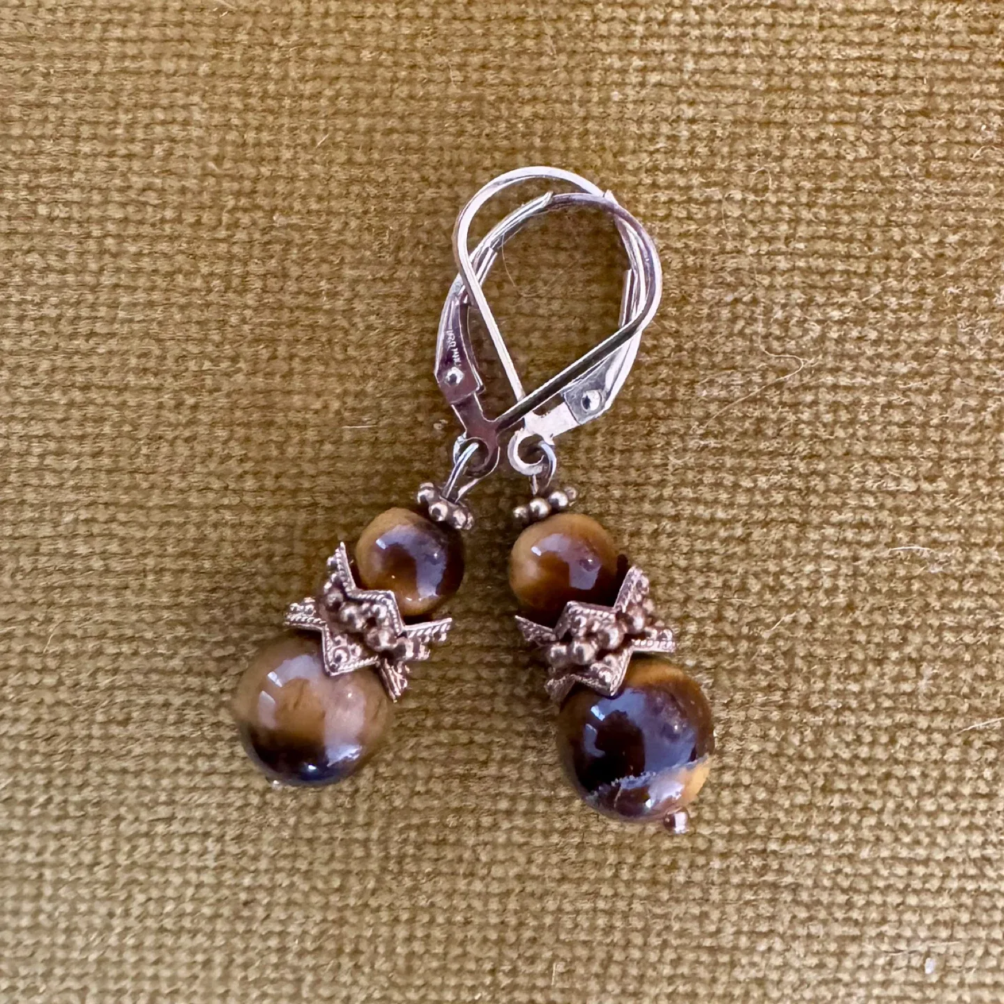 Met Museum Tiger's Eye Earrings thumbnail