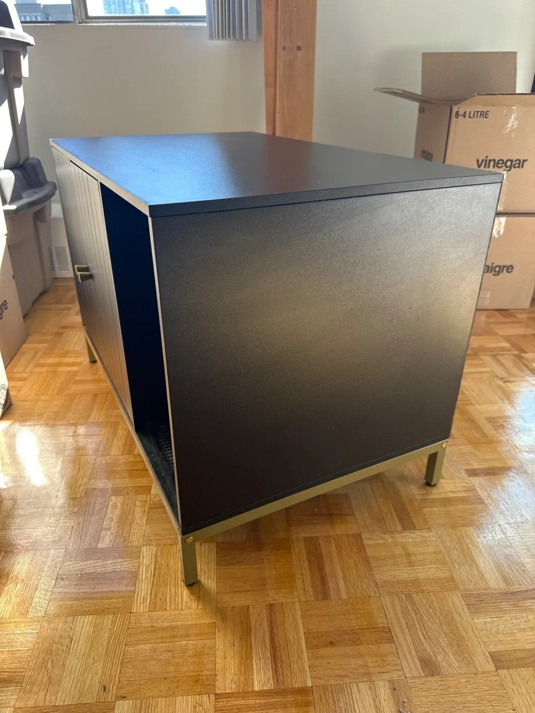 Black Cat Litter Box Cabinet image indicator(5)