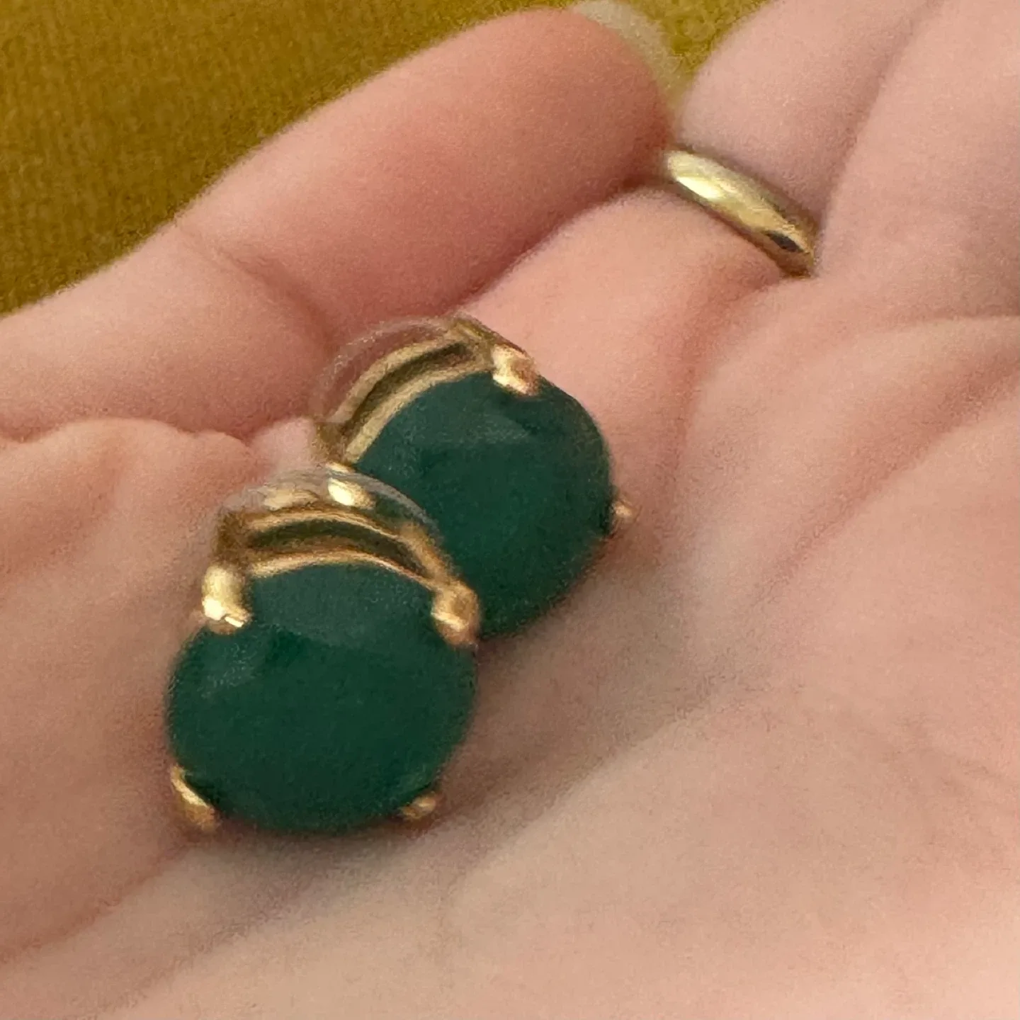 Kate Spade Emerald Green Stud Earrings image indicator(2)
