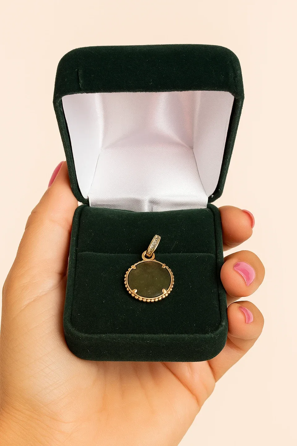18 k plated Stone Pendant Charm thumbnail