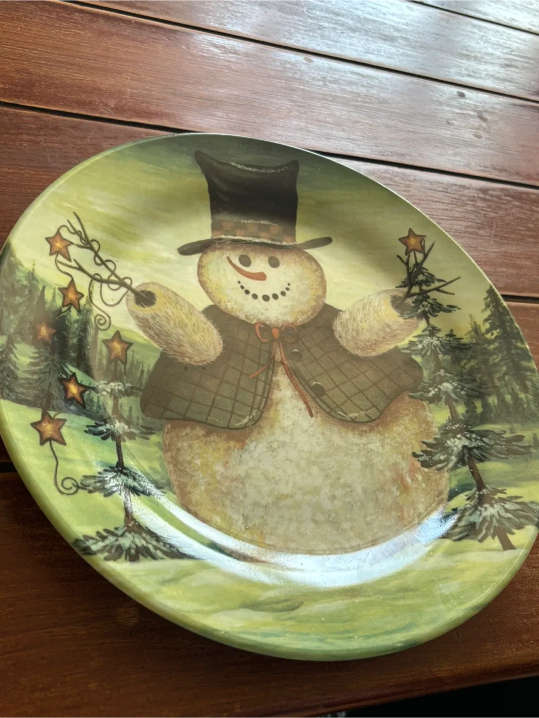 Snowman Decorative Plate image indicator(6)