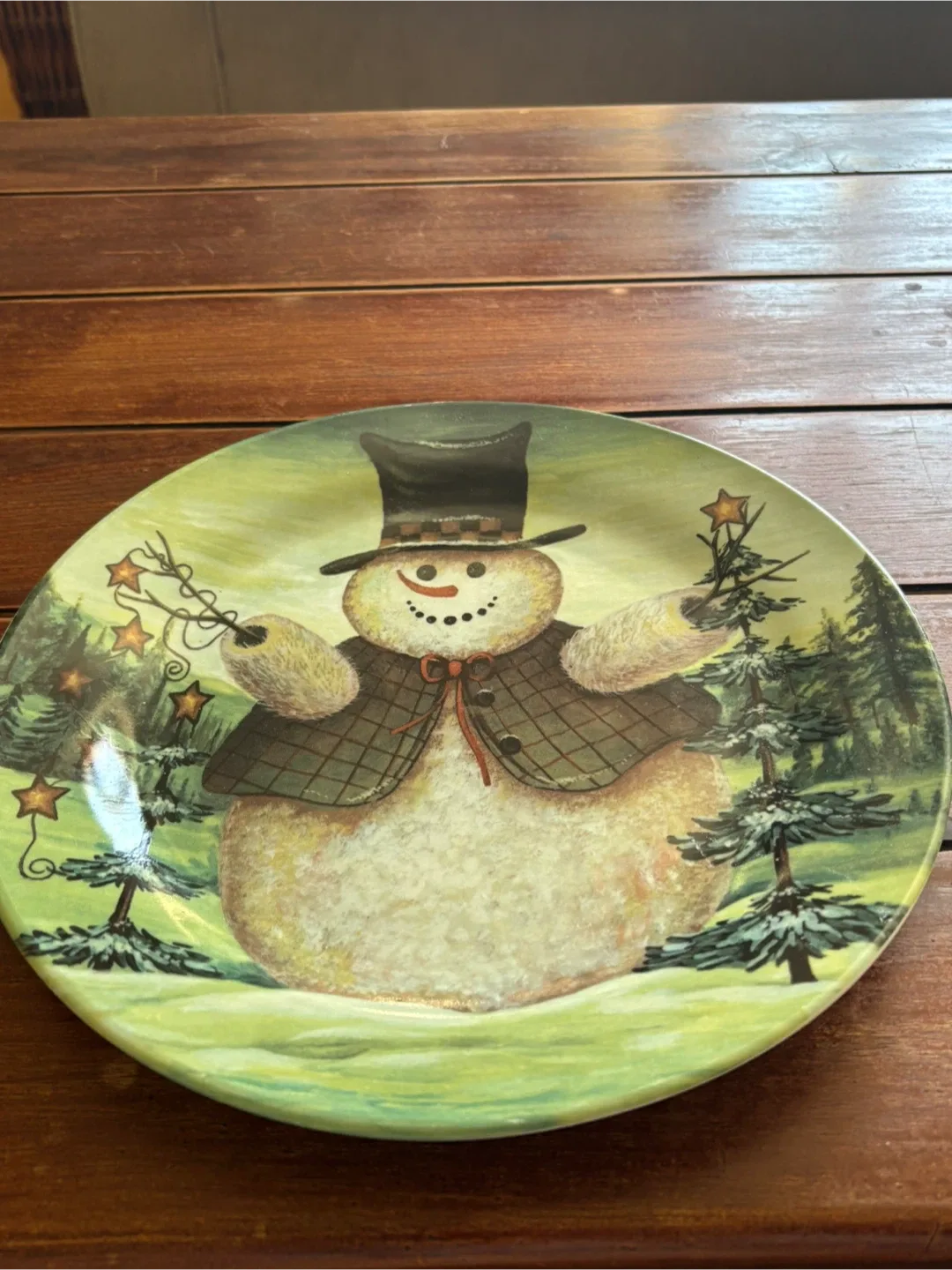 Snowman Decorative Plate image indicator(4)