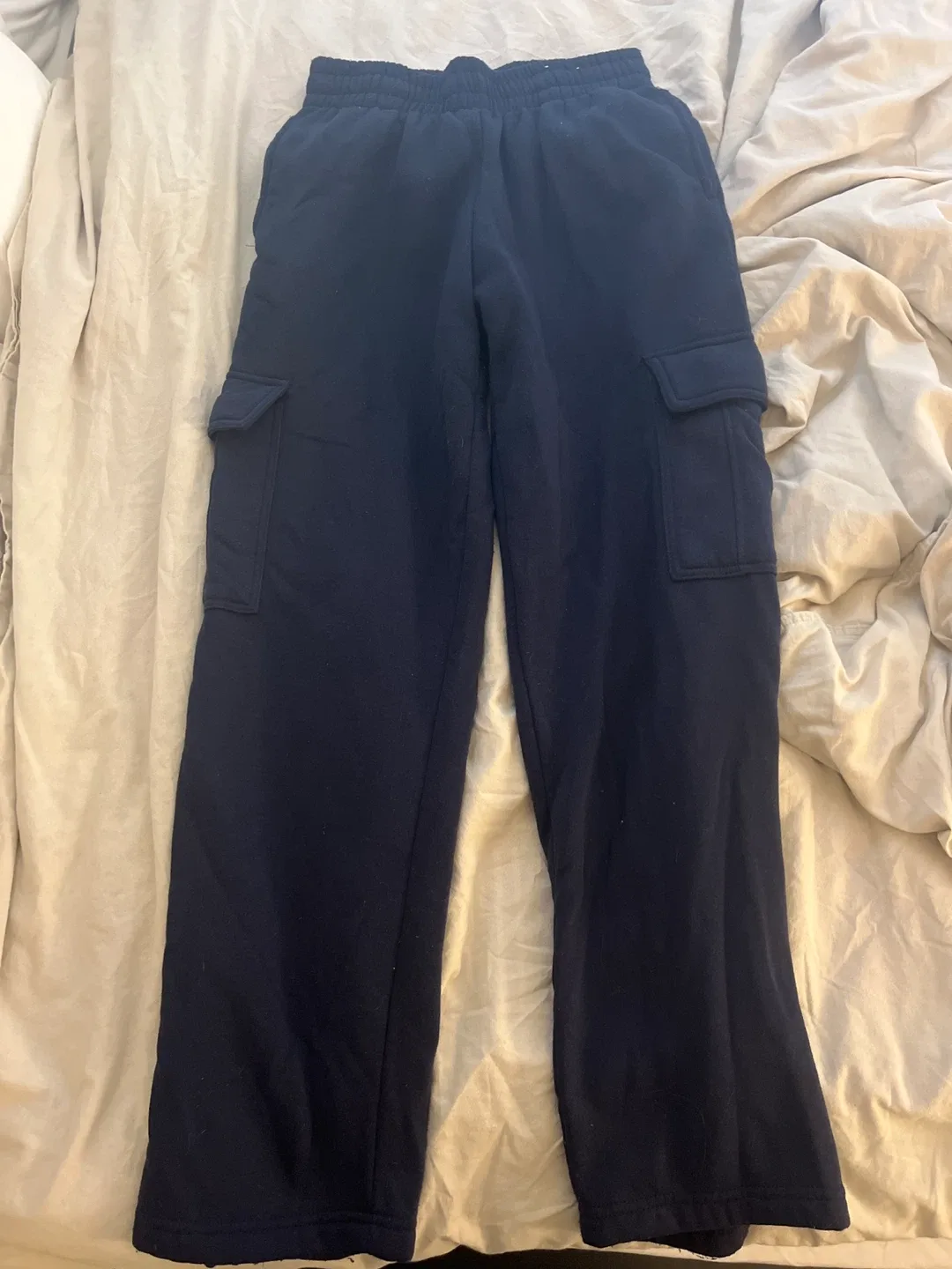 Urban planet navy blue uncuffed sweatpants thumbnail