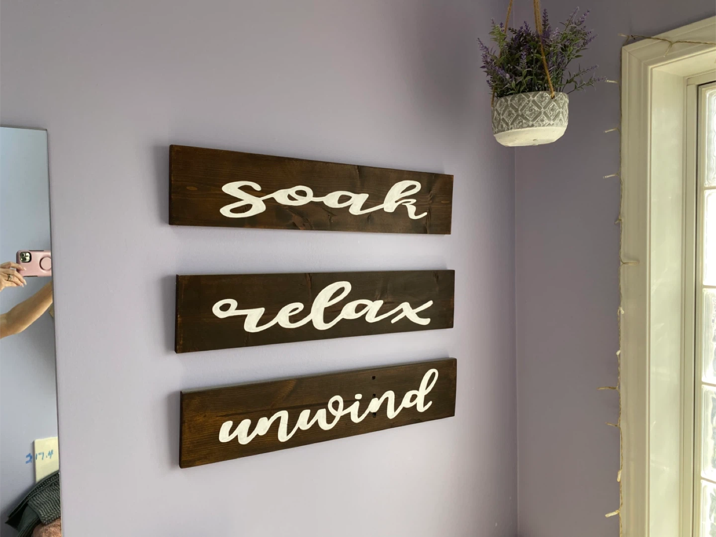 Soak, Relax, Unwind Wooden Signs
