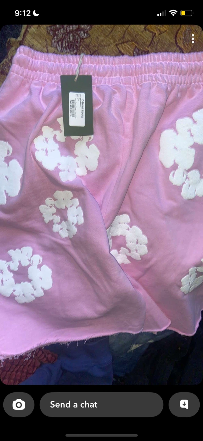 Denim Tears Pink Floral Shorts Size L - photo 2