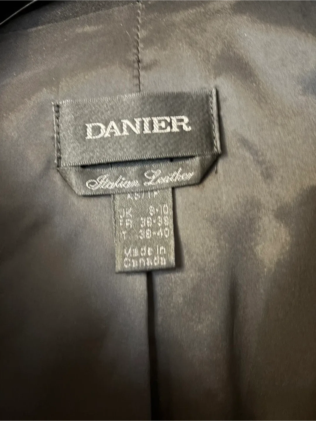 DANIER Black Leather Jacket - Size S image indicator(5)