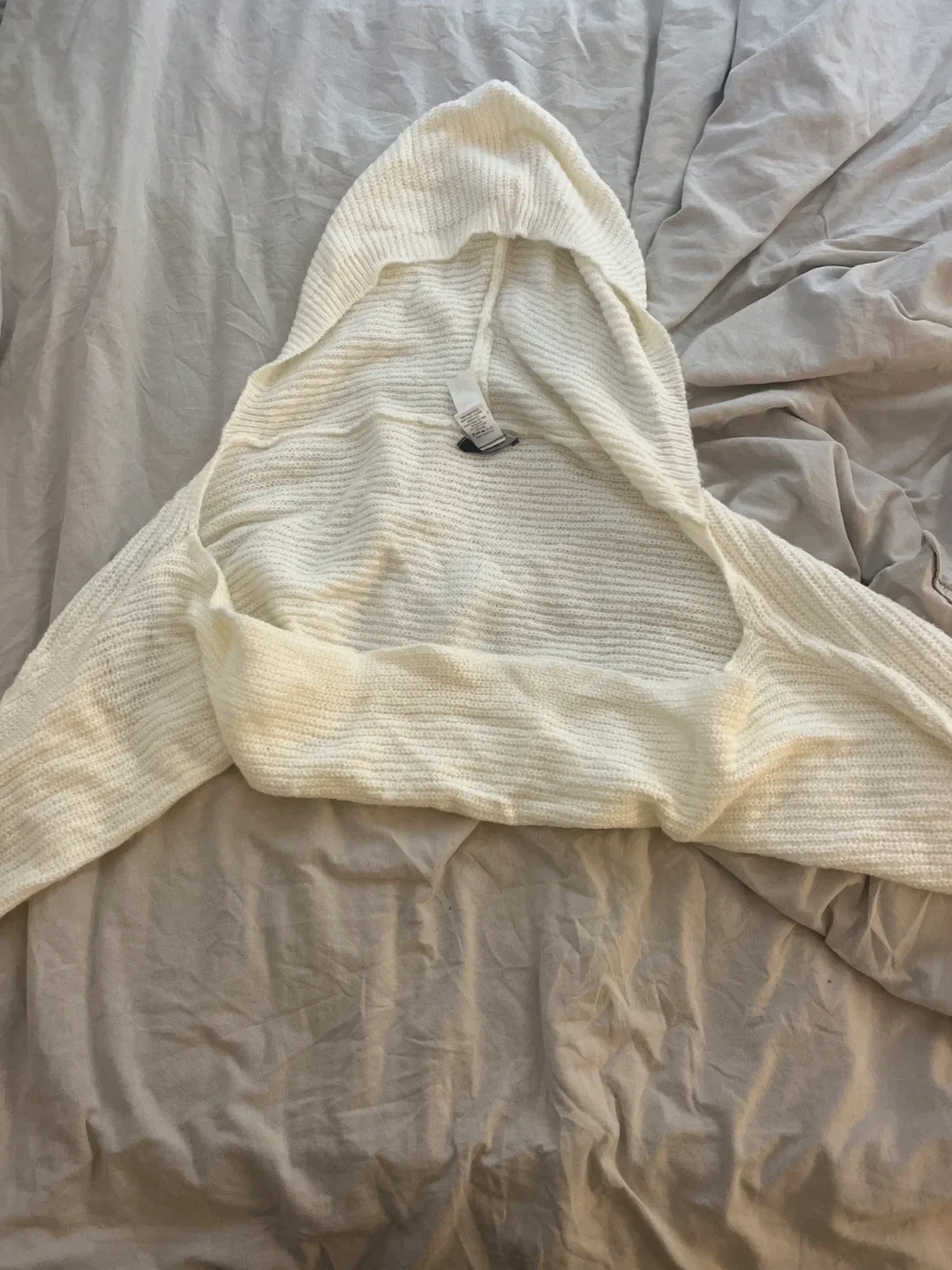 Forever 21 Knit Cropped Hoodie - Size Small thumbnail