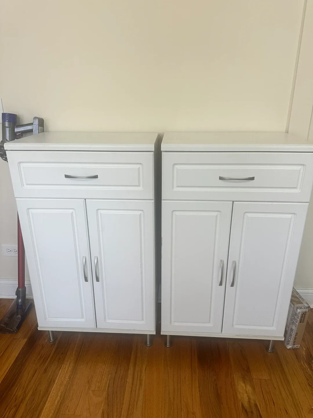 White Storage Cabinets with Drawer (2) thumbnail
