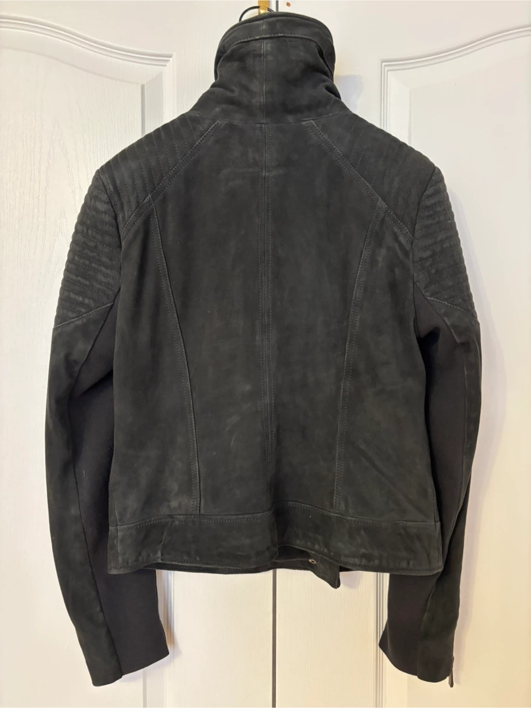 BCBGMAXAZRIA Steel Grey Suede Jacket - Size M/M - photo 5