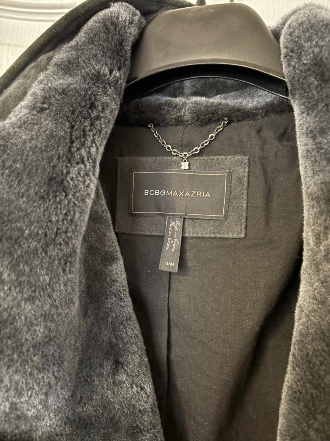BCBGMAXAZRIA Steel Grey Suede Jacket - Size M/M - photo 4