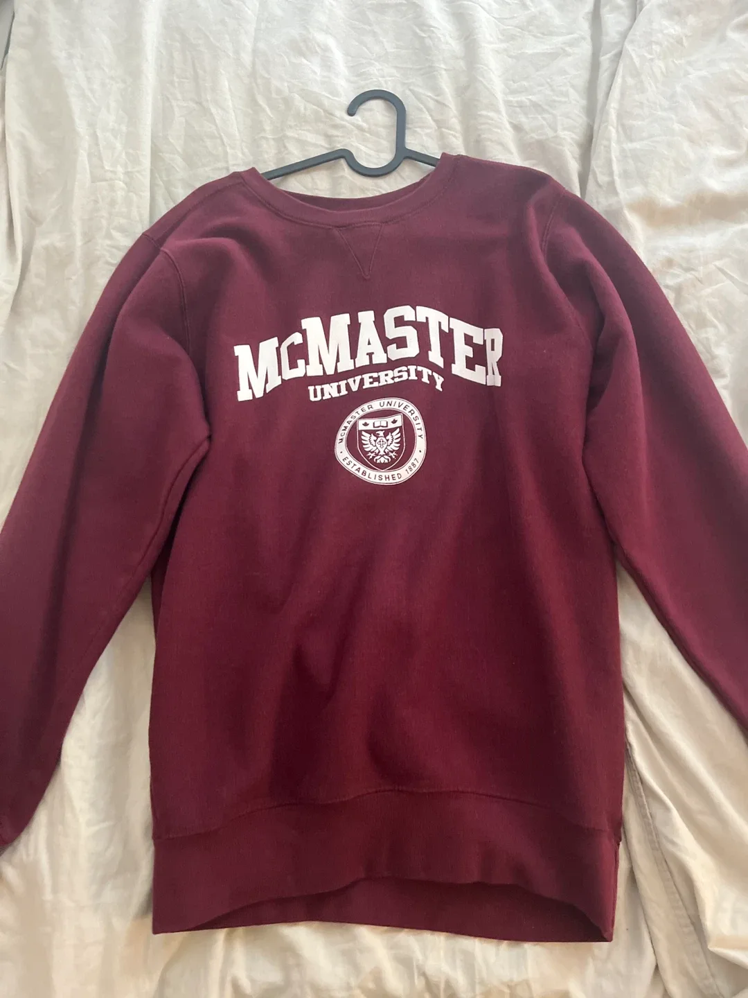 McMaster University Maroon Crewneck Sweatshirt thumbnail