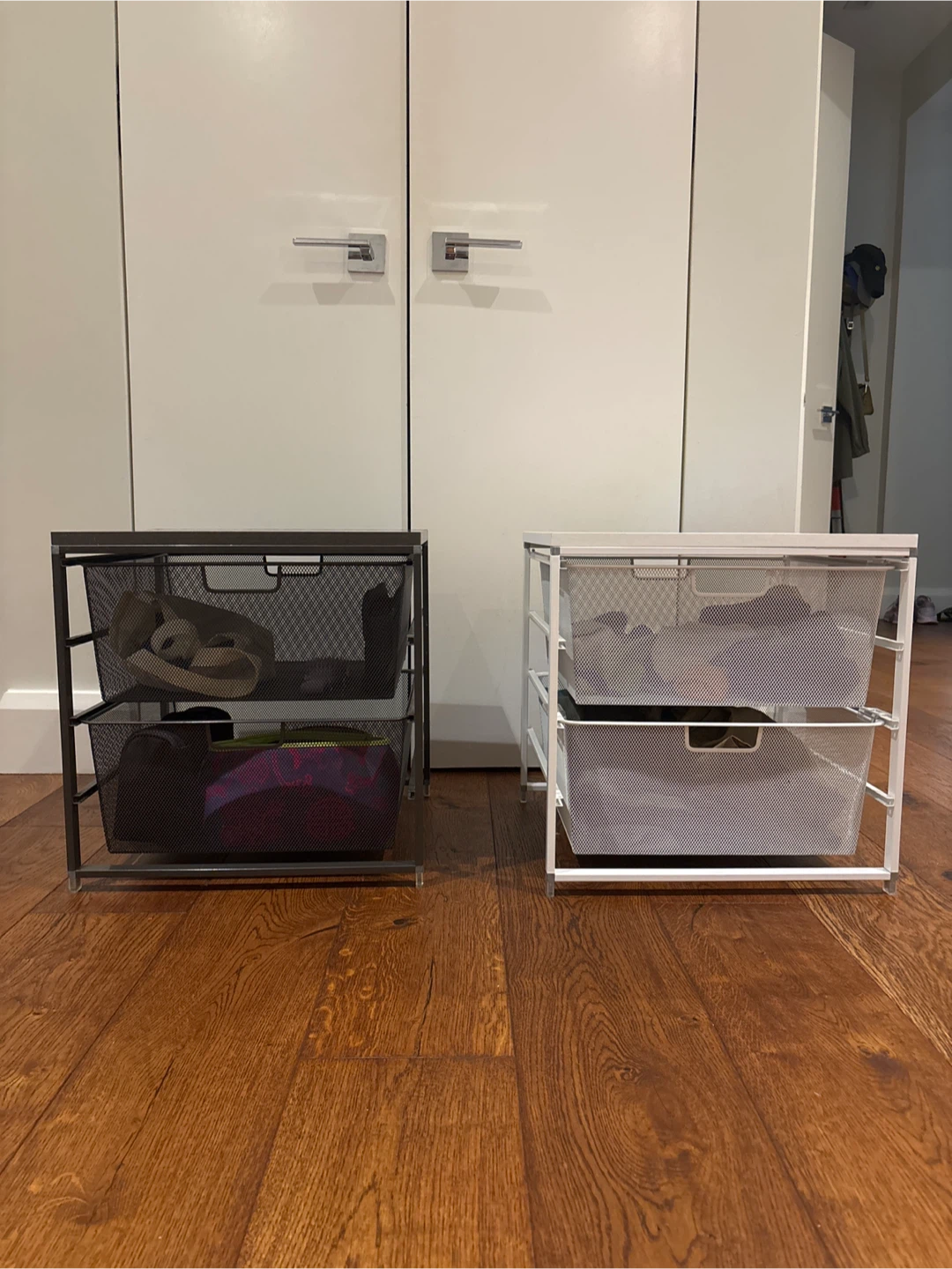 Set of two container store drawer units