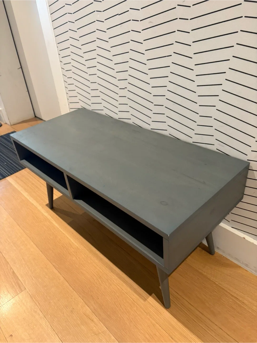 Modern Gray TV Stand/Console Table image indicator(2)