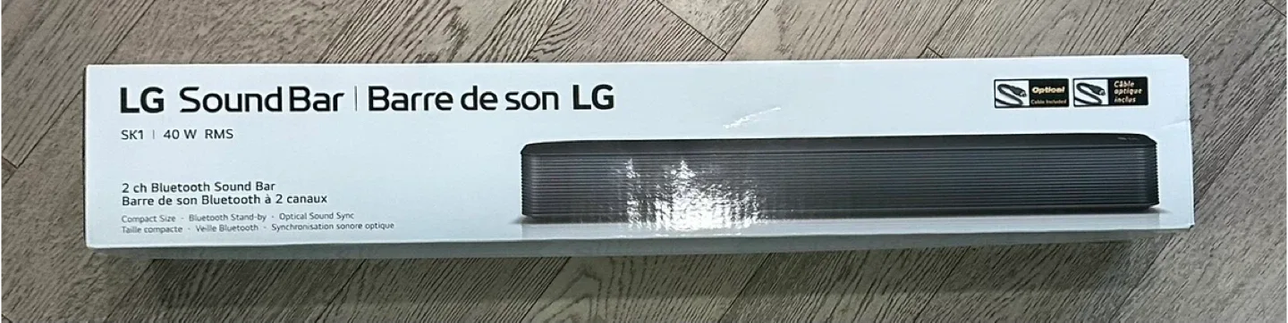 LG SK1 Soundbar Bluetooth, Wireless, New In Box image indicator(2)