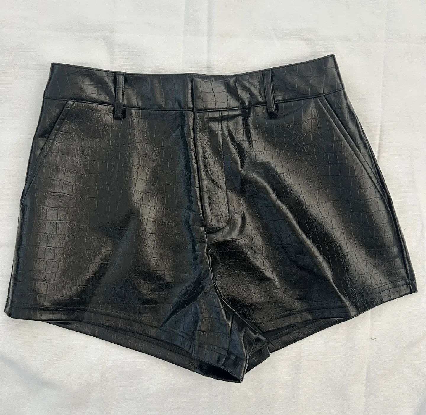 Noli Black Faux Leather Shorts - Size 8 thumbnail
