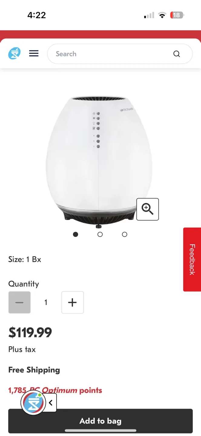 Bionaire Warm Mist Humidifier image indicator(7)