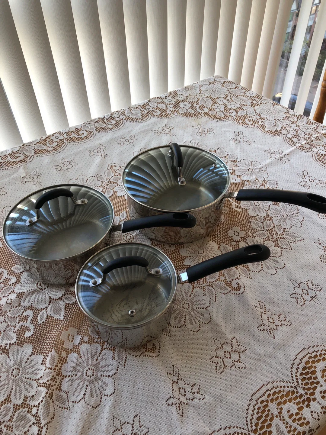 Master Chef 3-Piece Stainless Steel Saucepan Set thumbnail