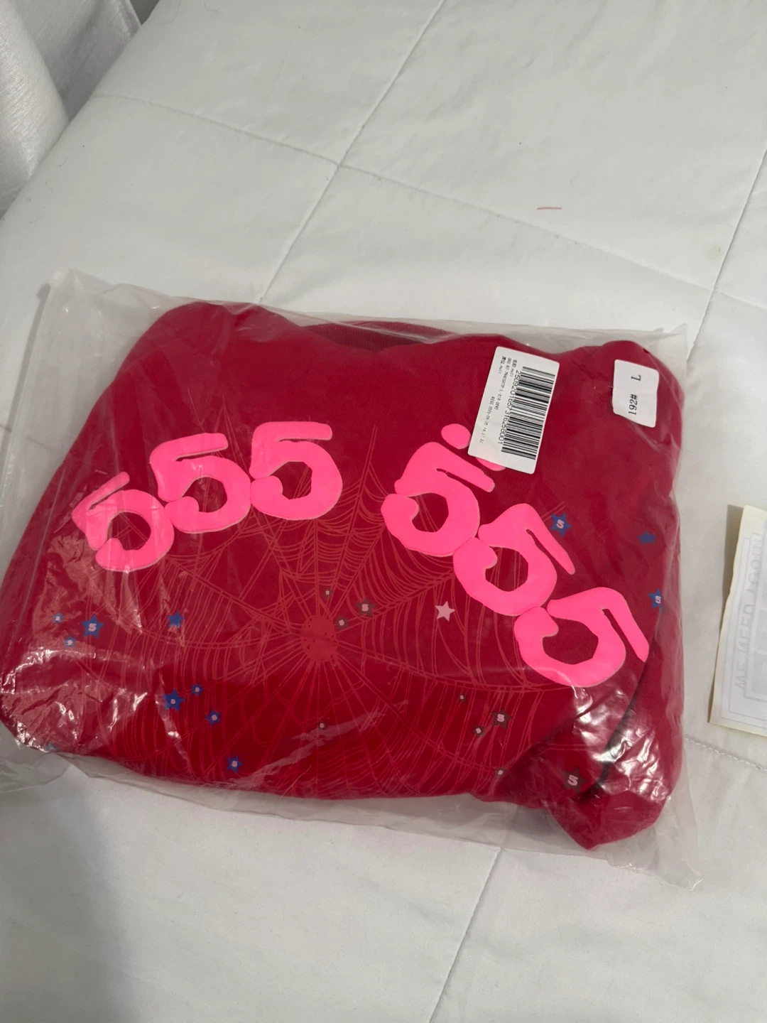 New SP5DER 555 Hoodie Red Size L - photo 2