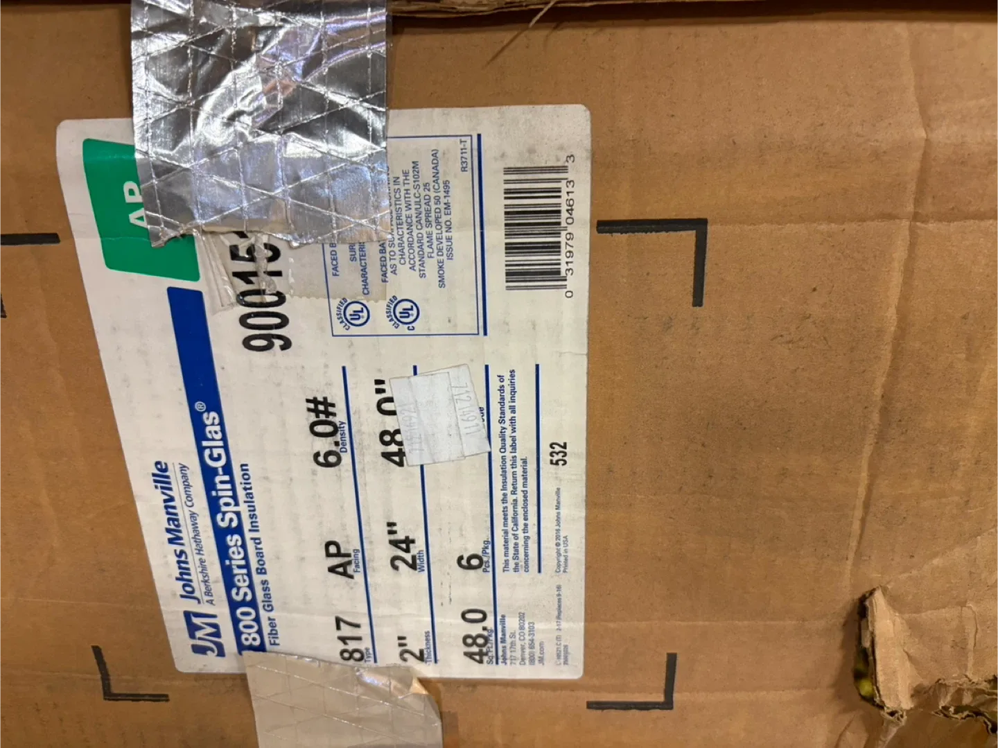 Johns Manville 800 Series Spin-Glas Board Insulation image indicator(4)