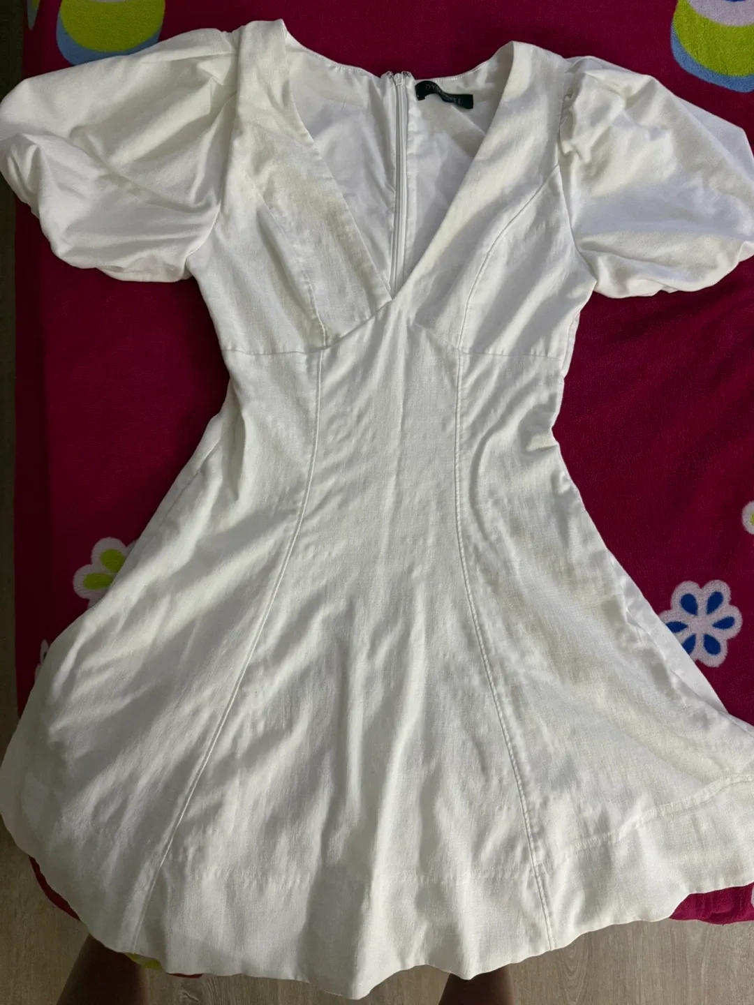 Dynamite Flared Puff Sleeve Mini Dress - TP/XS image indicator(2)