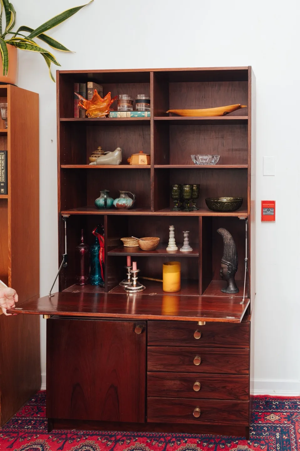 Rosewood Vintage Wall Unit with Tip-Down 🤎 image indicator(2)