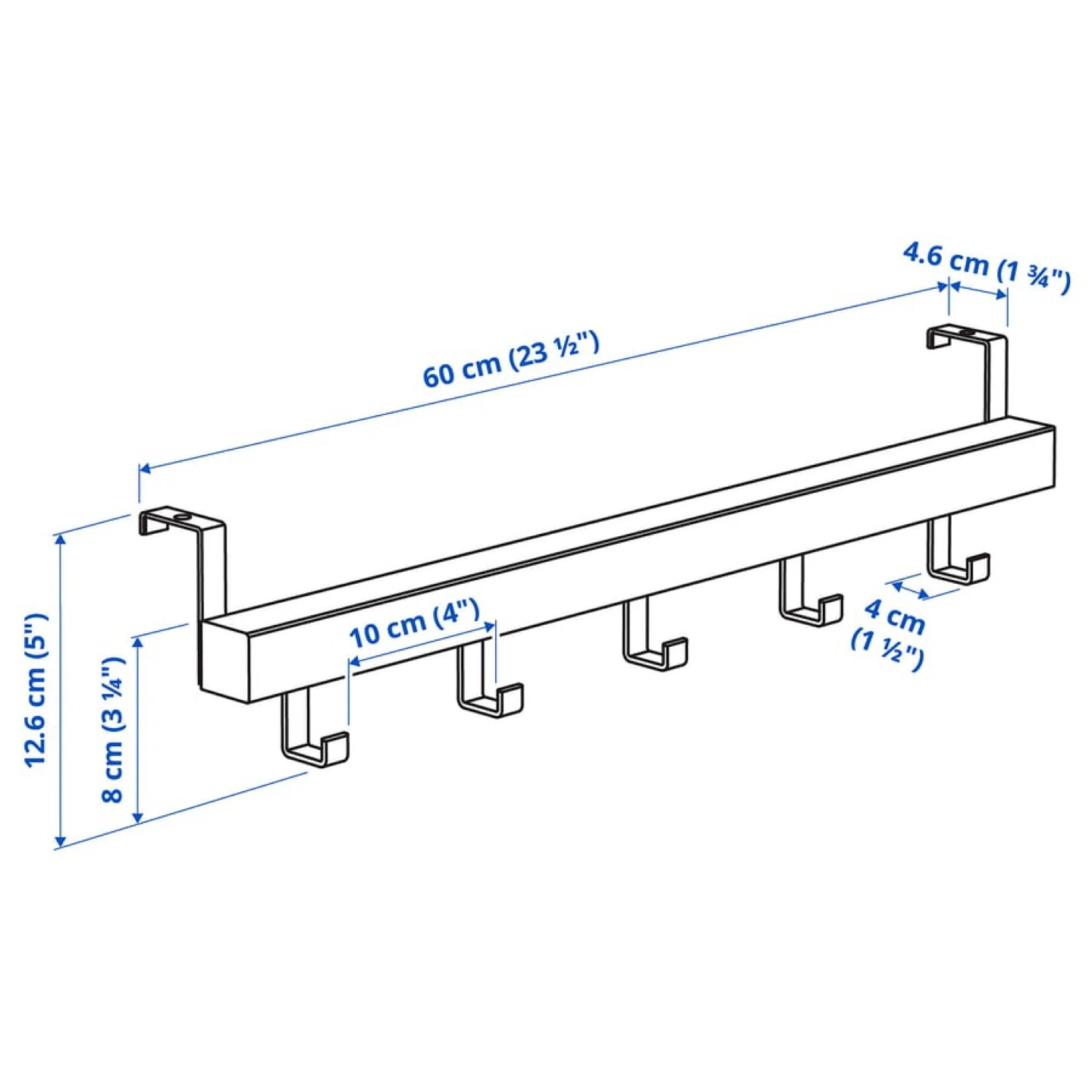 IKEA TJUSIG Wall/Door Rack - White - photo 3