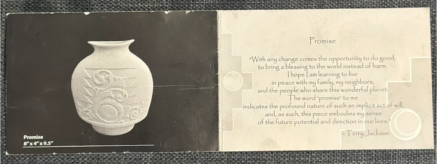 Terry Jackson “PROMISE” Porcelain Vase image indicator(7)