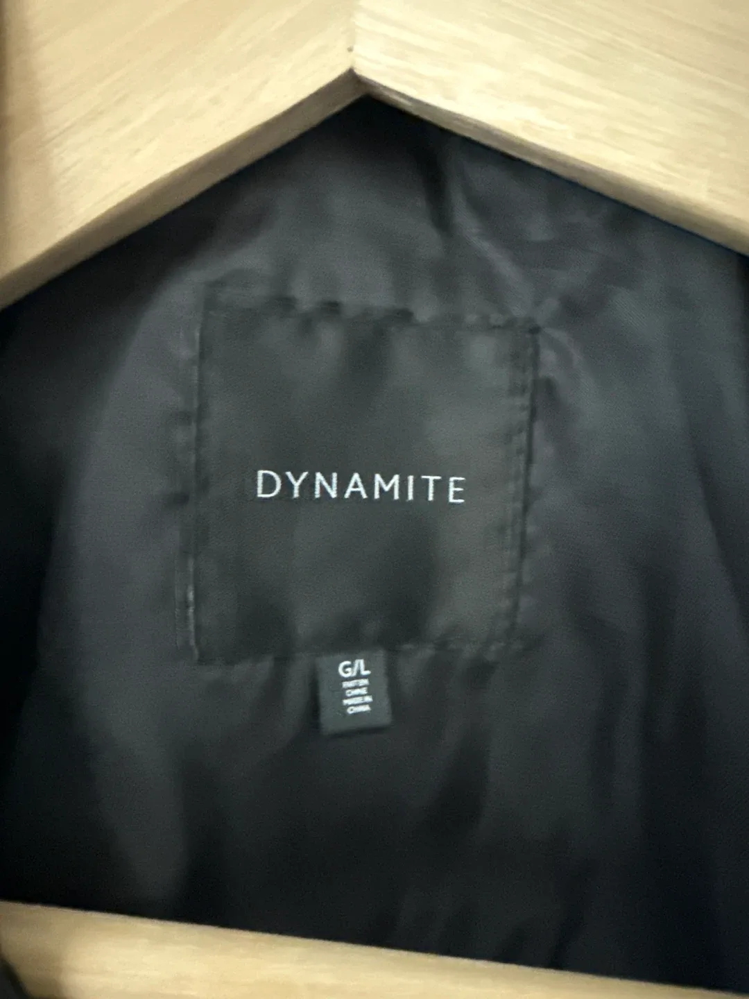 Dynamite Black Faux Leather Jacket - Size L image indicator(3)