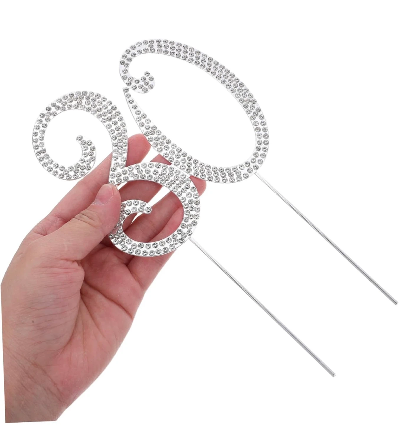 Rhinestone Number 30 Cake Topper