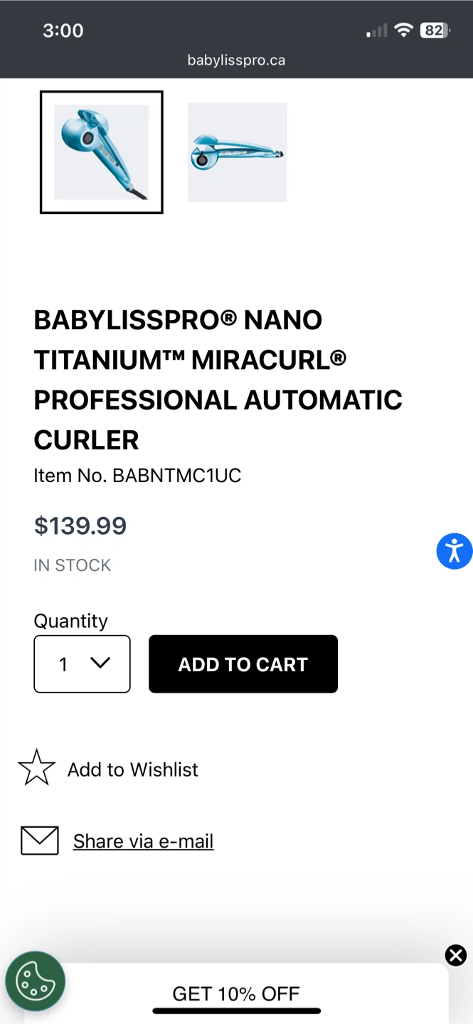 BaBylissPRO Nano Titanium MiraCurl Automatic Curler - photo 2