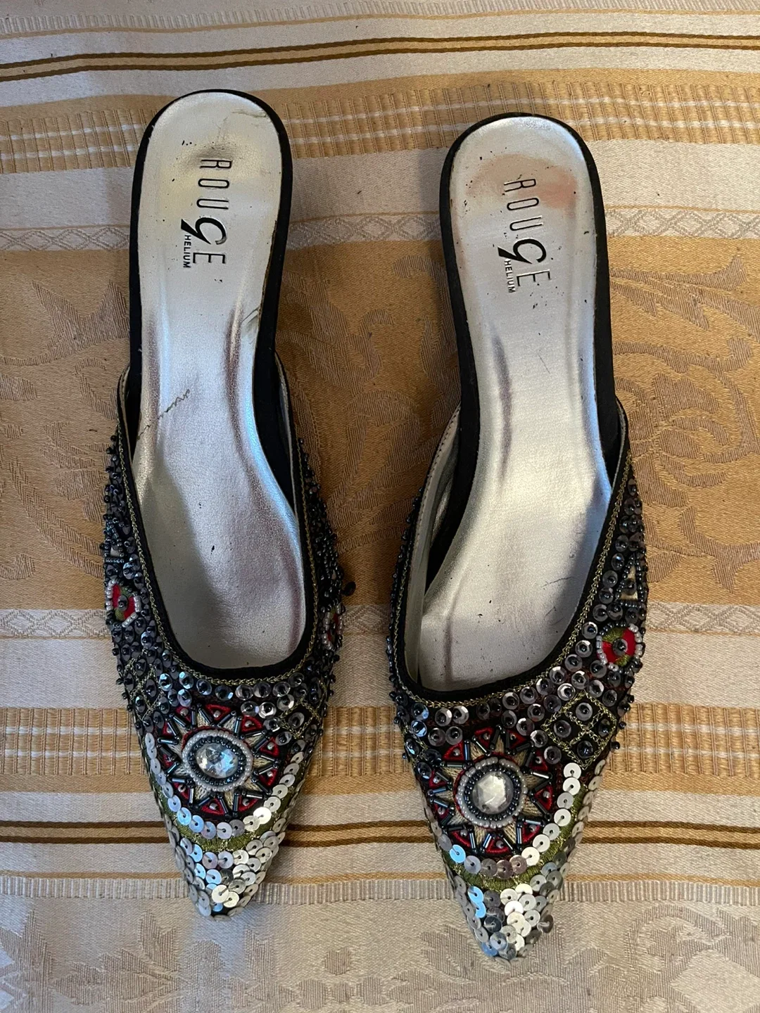 Rouge Helium Embellished Mules Size 6 thumbnail