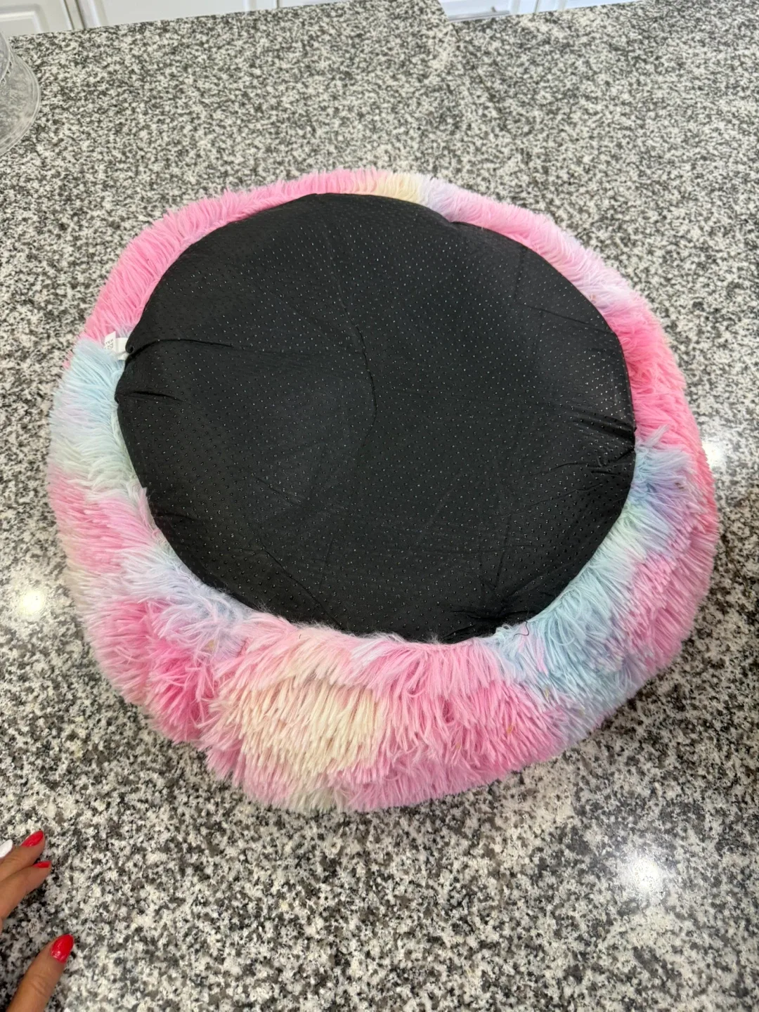 Rainbow Plush Donut Pet Bed image indicator(2)