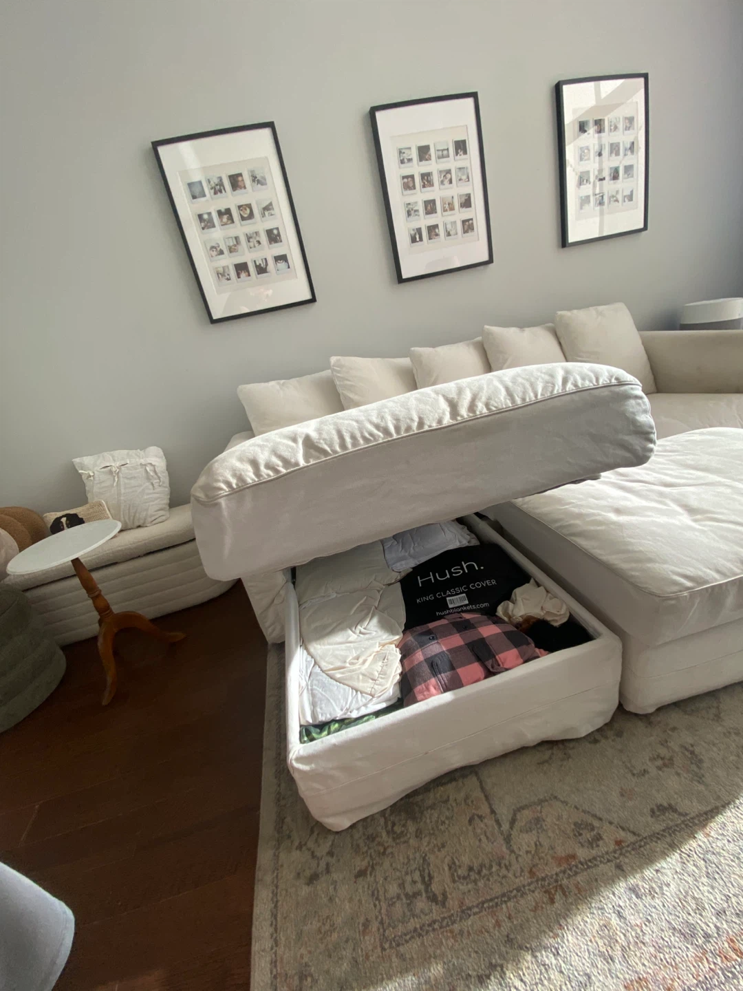 White Cloud Couch with Ottoman - photo 3