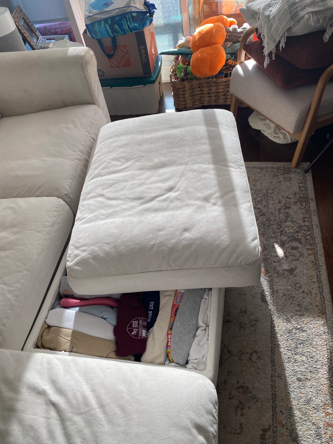 White Cloud Couch with Ottoman - photo 4